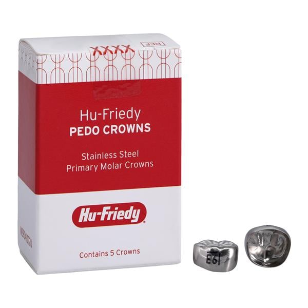 Hu-Friedy SSC-LRE6 Stainless Steel Crowns Lower Right Primary 2nd #6 5/Pk Hu-Friedy SSC-LRE6 Stainless Steel Crowns Lower Right Primary 2nd #6 5/Pk